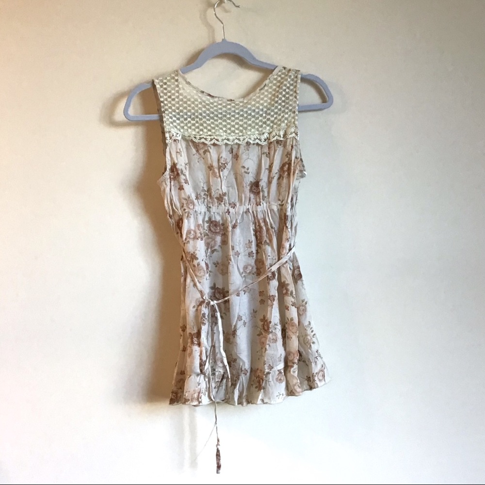 Papaya Tan floral tunic sz medium - Picture 4 of 4